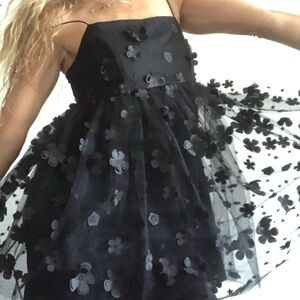 Altar'd State Black Floral Blouse